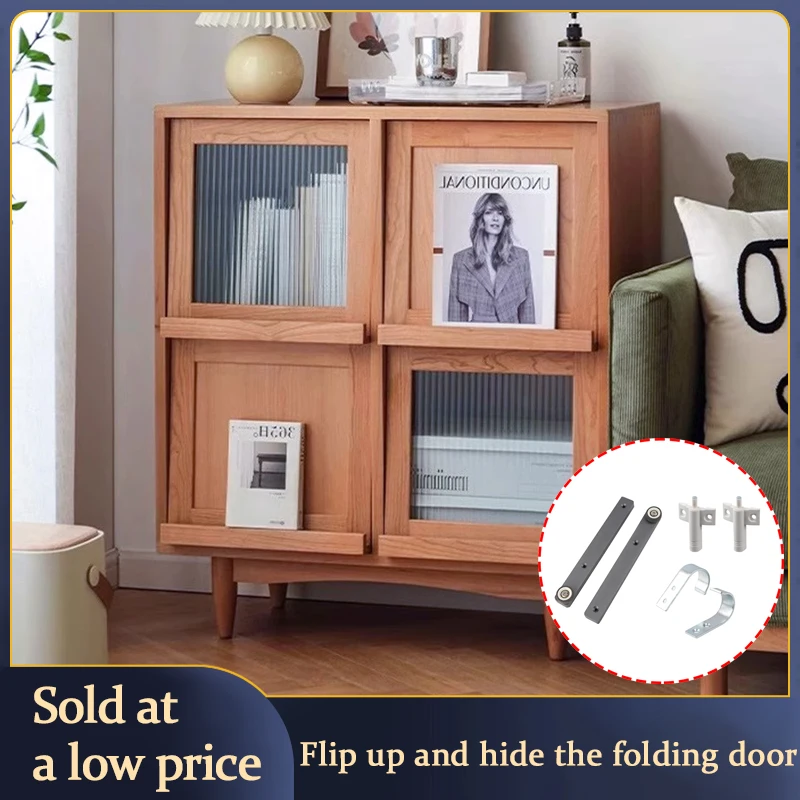 

Flip Up The Inner Door Slide Rail Hardware Accessories Tilt Bookcase Door Pull The Guide Rail Roving Folding Door Hidden Track