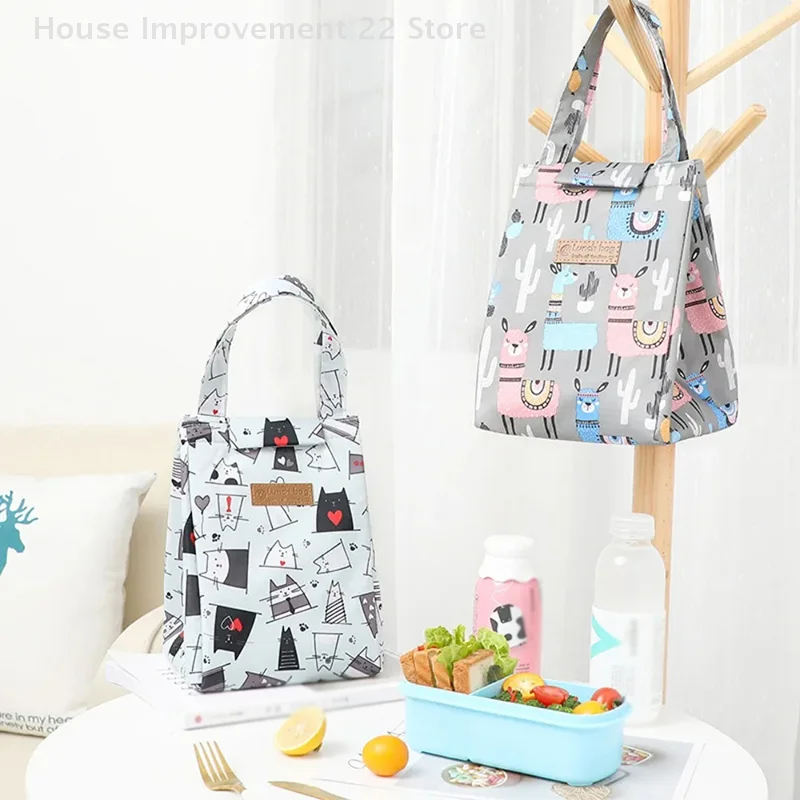 Borsa per il pranzo isolata in tessuto Oxford Borsa termica per bevande per alimenti da campeggio Borsa da viaggio per picnic Scatola per alimenti impermeabile per bambini adulti