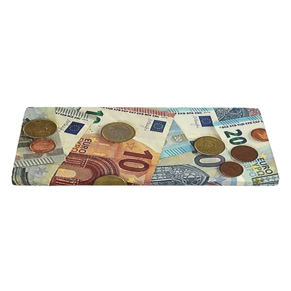 Euro Banknotes And Coins Customized Rectangular Tablecloth Oilproof Table Cover for Dining Events Table Cloth