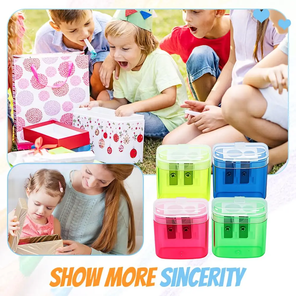 Handheld Pencil Sharpener Plastic Lid Pencil Sharpener Compact Pencil Sharpener Vibrant For Students Home Backpack