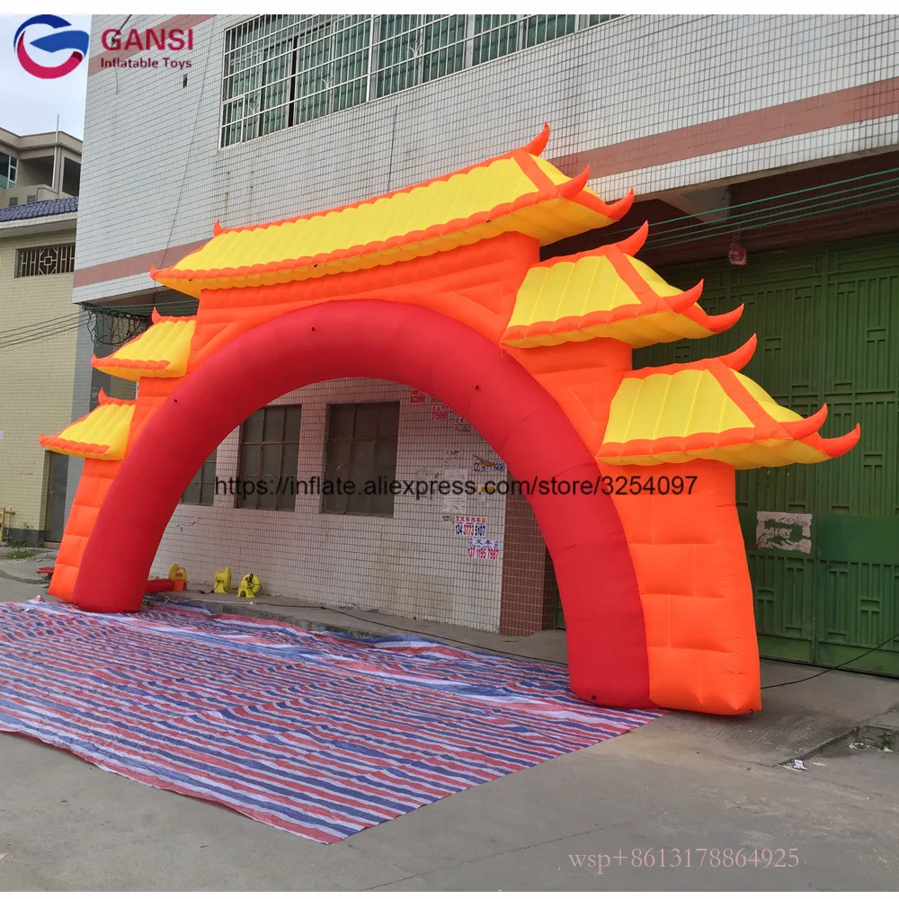 Wedding Decoration Outdoor Inflatable Archway Advertising Promotional 6M Span Home Gate Arch Design