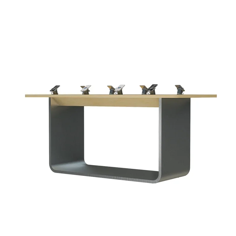 H45 French Style Custom.Yiree New Showroom Store Table Fixture Designer Wood Live Phone Shop Interior Design For Accesso