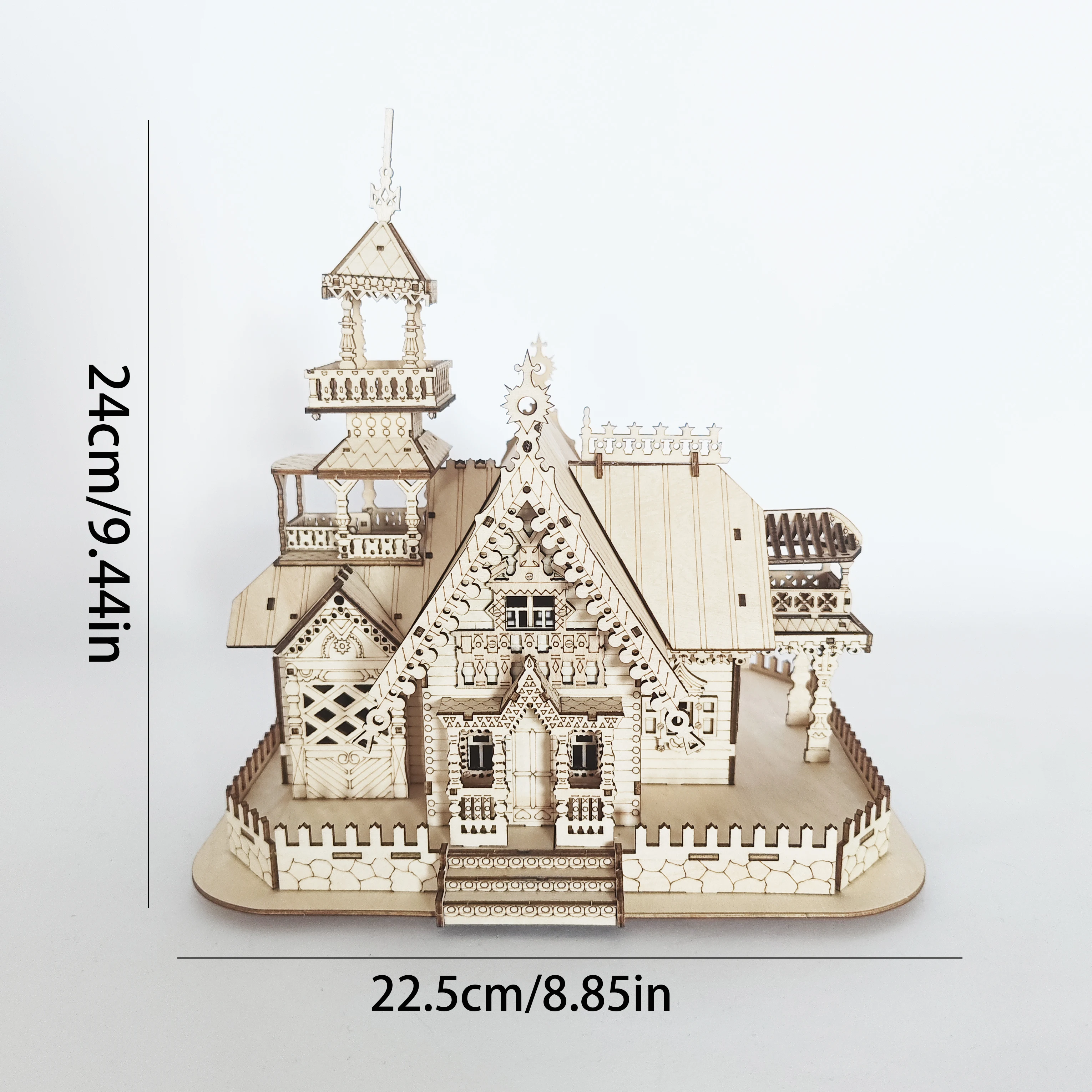 3D-Holzpuzzle: Mini Mei Hua Villa DIY Craft Holzpuzzle Ideales Geschenk für Geburtstage, Halloween und Weihnachten