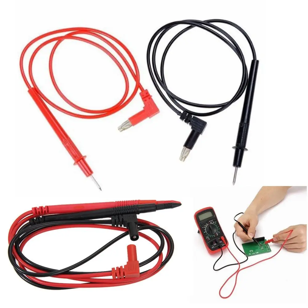 Universal 1Pair 70cm Probe Multimeter Test Lead 1000v 10A Wire Pen Cable For Digital Meter Needle Tip Meter Needles Test Leads