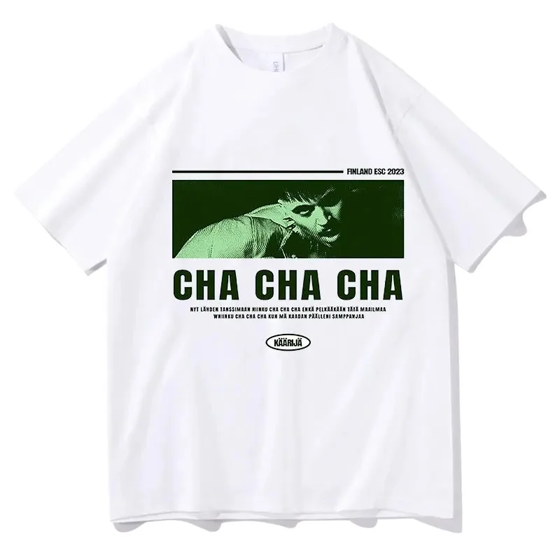 

K Rij Cha Eurovision 2025 Finlande T Shirt Y2K Kaarija Men Women Summer Graphics Casual Clothes Unisex Short Sleeve Tees Summer