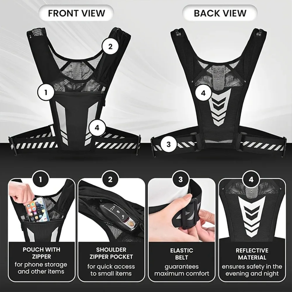 2026 Ultra Light Running Vest with Phone Pocket Water Bottle Holder Breathable Hydration Pack for Outdoor Cycling Hiking Trail