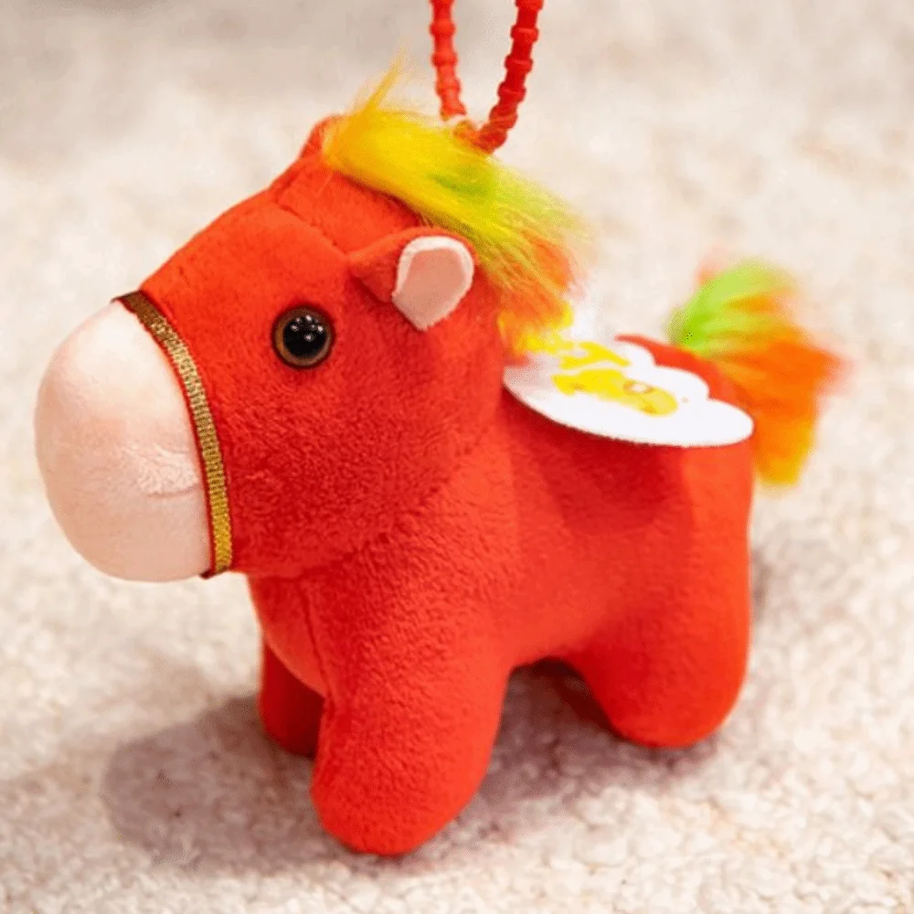 2026 Horse Year Little Horse Plush Toys Stuffed Animal Cartoon Chinese Horse Mascot Traditional Blessing Pony Plush Toy