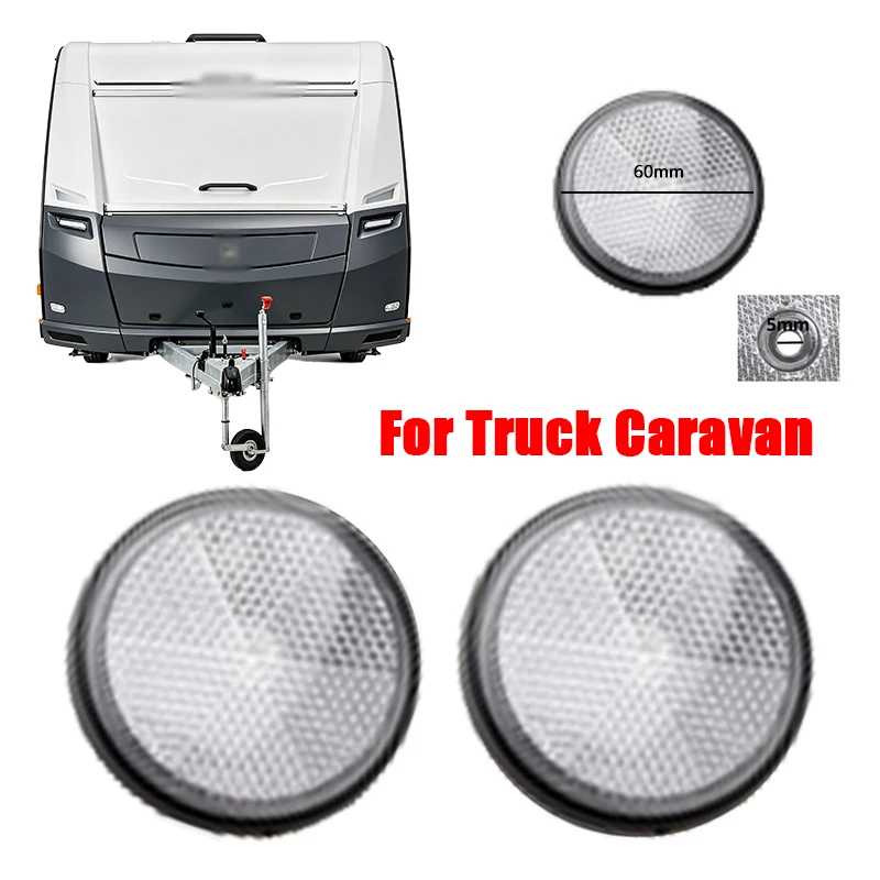 2/4Pcs Rear Position Reflective Trailer Reflector Set Reflector Side Spotlight For RV Truck Caravan Safety Mark Signal Reflector