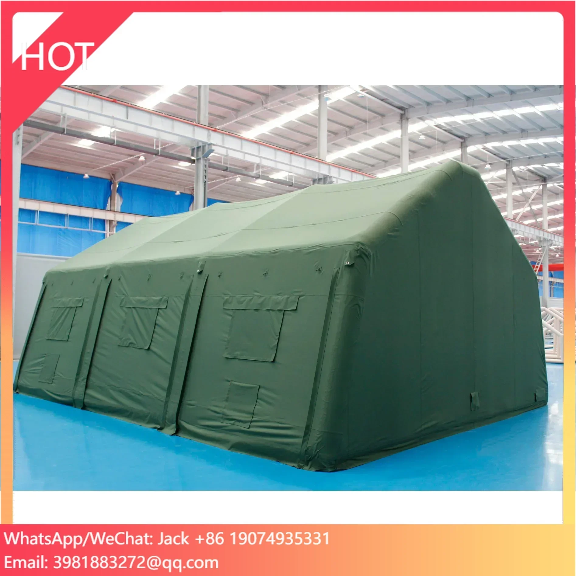 Waterproof and Fire-Resistant Airtight Hospital Tent Inflatable Medical Rehab Tent Mobile Rescue Tent for Emergency Insolation