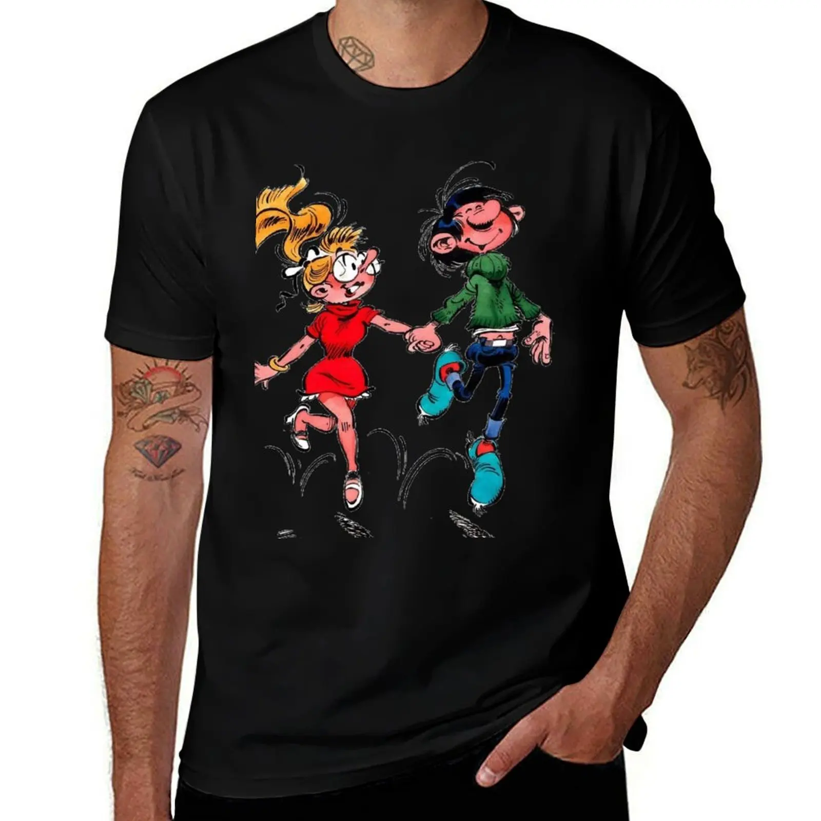 Gaston lagaffe T-Shirt t shirts for man cotton T-Shirt