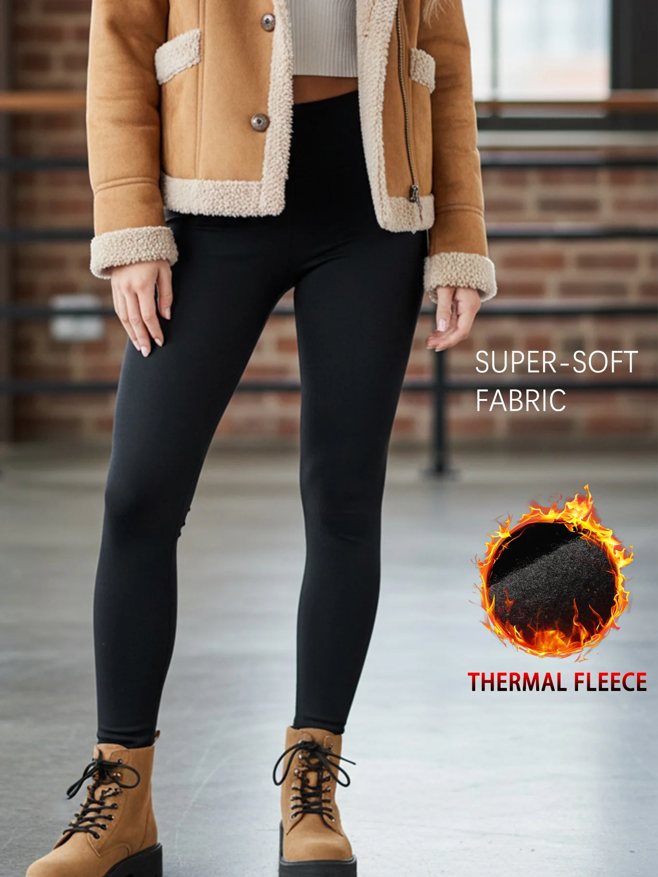 

Женские леггинсы с высокой талией на термофлисовой подкладке. Зимние теплые толстые колготки для тренировок, мягкие штаны для йоги