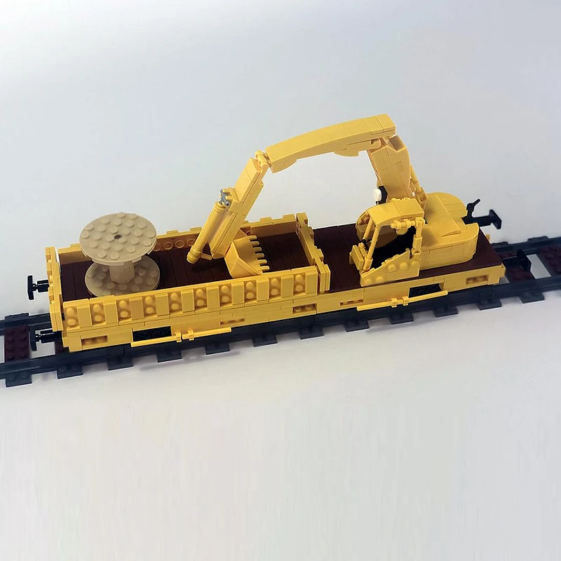 City Car Model MOC Building Bricks Excavator Wagon Loader Modular Technology Gifts Holiday Assemble Children Toys Suit
