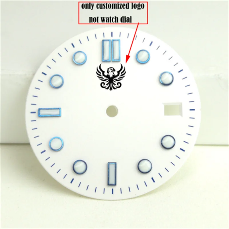 Small Size Gold Metal Custom Watch Dial Sticker 28.5mm Self-Adhesive Silver Label Small Brand 3D Logo Customized Name Carve - view 5
