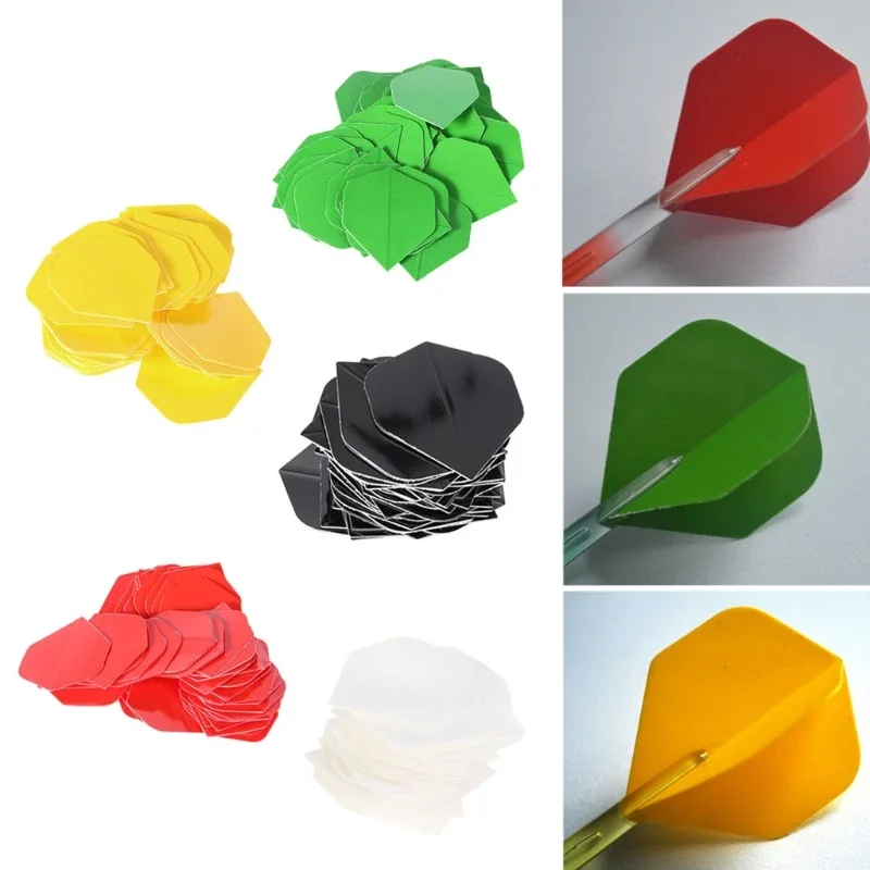 High Quality Pure Color Dart Wing Tail (50pcs) - Professional PET Darts Flight Fin Accessories