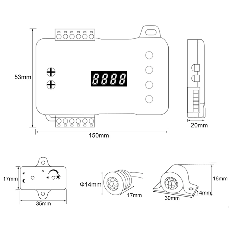 Imagem -06 - Motion Sensor Led Controller com Luz do Dia Stair Pixel Lights Fácil de Usar Iluminação Rgb