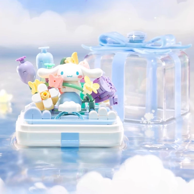 Sanrio Bausteine Star Wish Fingertip Serie Hello Kitty Kuromi My Melody Zusammengebautes Modell Ornamente Kinderspielzeug Geschenke