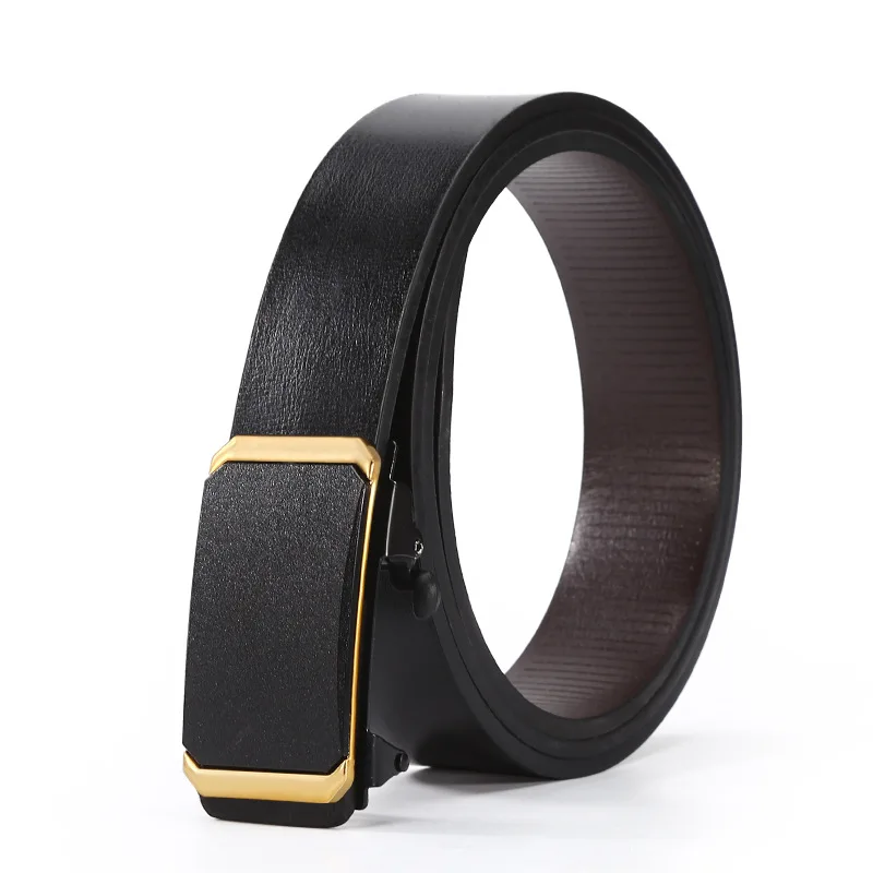 3cm Fashion Men\'s Belt Toothless Automatic Buckle Convenient and Fast Business Casual Belt for Men Wholesale