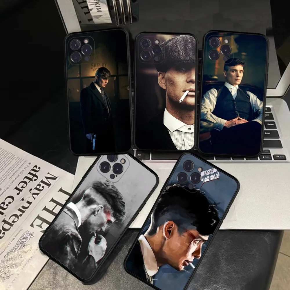 

T-Thomas S-Shelbys Phone Case Silicone Soft For Iphone 15 14 13 12 11 Pro Mini XS MAX 8 7 6 Plus X XS XR Cover