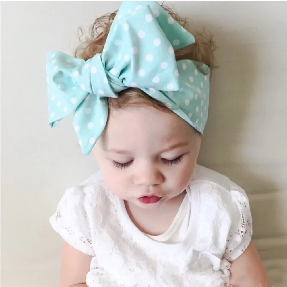

Girl Baby Headband Big Wide Wave Spot Girls Headband Elastics For Newborns Head Band For Girl Hair Bows Elastic Hair Bands