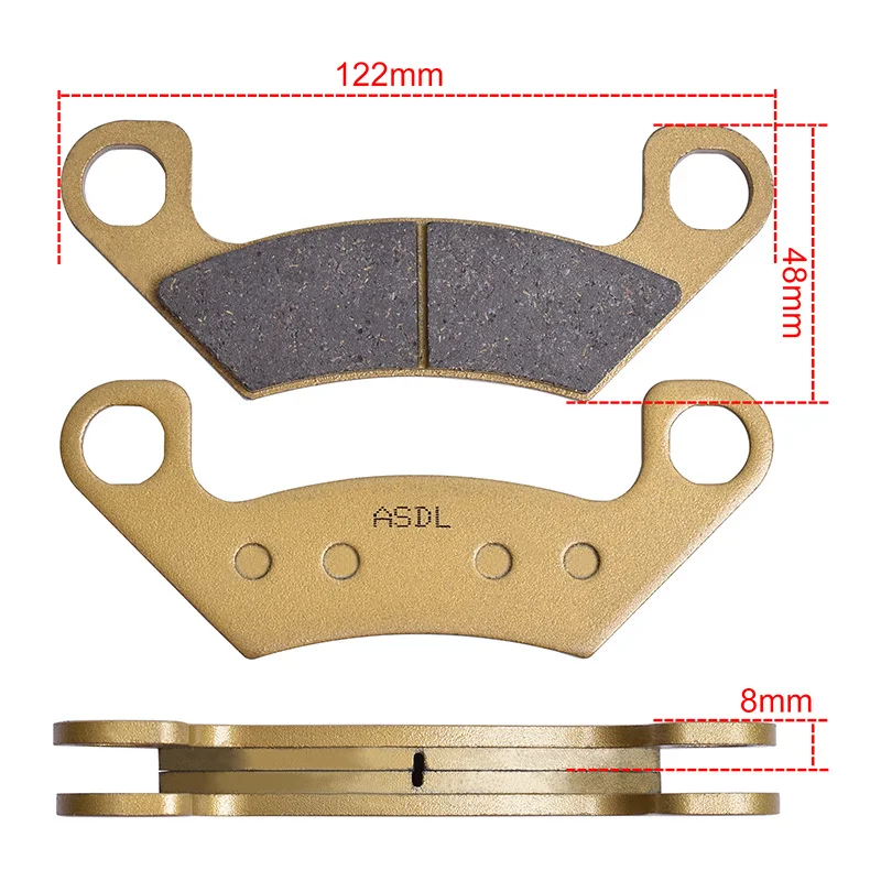Motorcycle Front Rear Brake Pads for ARCTIC CAT SIDE X SIDE 1000 Wildcat XX LTD Cushman Hauler 4x4 812 Prowler Pro Crew XT view 6