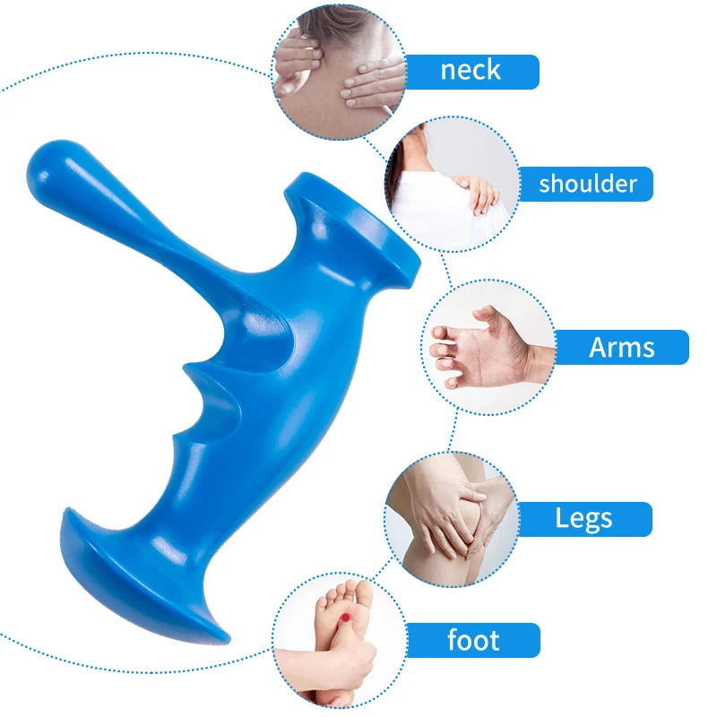 T-Shaped Massager Thumb Finger Pressure Press Trigger Point Manual Physiotherapy Tools Full Body Deep Tissue Relax Pain Relief