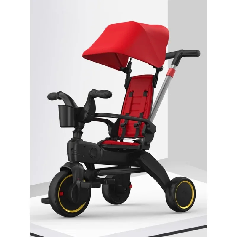 

Children's tricycle, bicycle, foldable baby cart, baby walking 1-3 with guardrail, baby walking boy, 3 years old