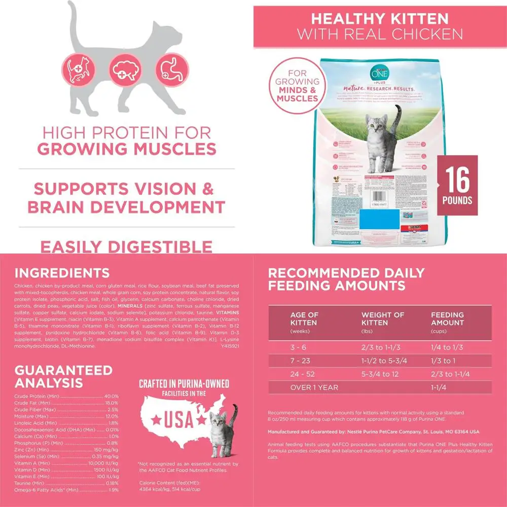 

Nutritious Dry Kitten Food with Added Growth Formula - 16 lbs