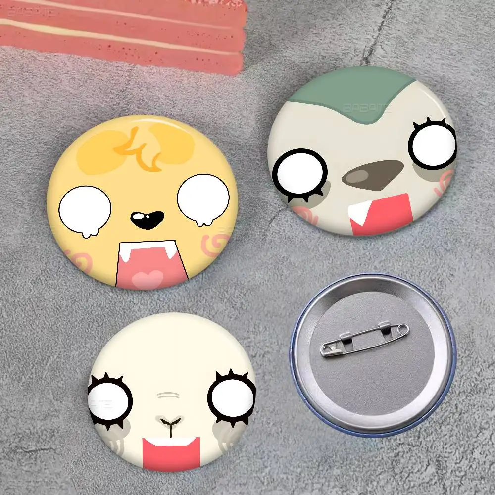 Anime Cartoon B-Beastar-s 58mm Cute Series Pins Funny Badge Interesting Cartoon Animals Brooches Backpack Clothes Gift Accessory