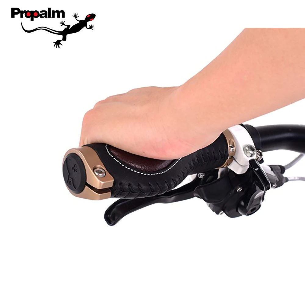 Propalm 1900LEO Mountain Road Bicycles Grips Retro Cowhide Genuine Leather Handlebars Grips Cover Bicycle Accessories