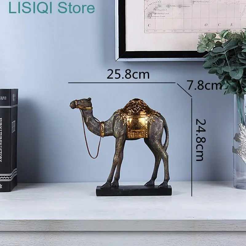

New Resin Crafts Camel Dromedary Camel Indian Style Simulation Animal Sculpture Decorative Figurines Home Decoration Accessories