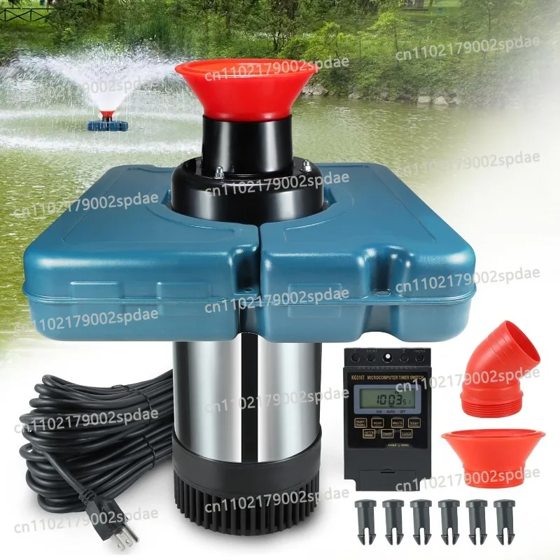 Electric Floating Fountain Pond Aerator Stainless Steel Body Water Spray Pump For Fish Shrimp Crab Aquaculture Farming Use