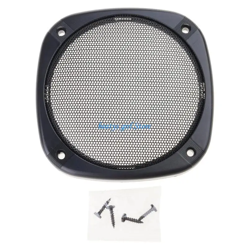 

C7AB 4/5inch Square Speaker Grill Cover Protective Net Speaker Grille Car Sound Plastic Decorative Circle Metal Mesh Grille