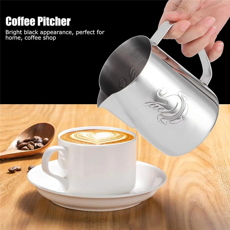 

B62B-Swan Design 600 мл кофейный кувшин из нержавеющей стали, кувшин для вспенивания молока, чашка для крема, инструмент для эспрессо, латте, элегантный
