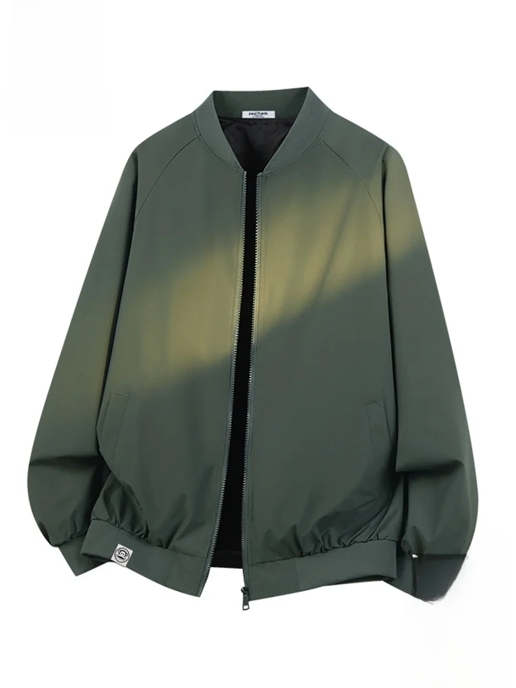 

PaulFrank Large Mouth Monkey Military een Harrington Jaet Men's Casual Autumn Workwear Coat Couple Sle Loose Fit Long S...