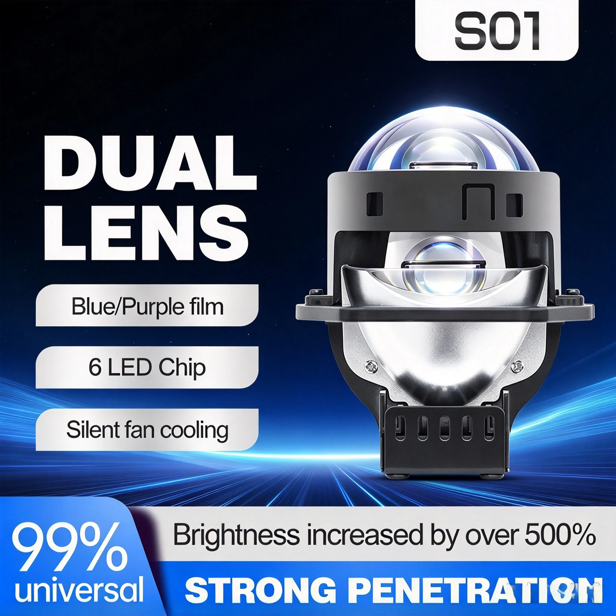 Lensa Proyektor Laser Bi-LED N - Laser Led Headlight Projector Lens ulasan dan harga
