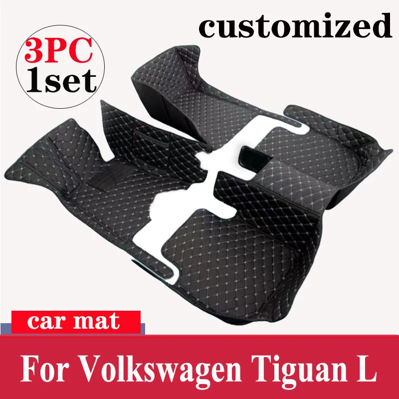 

Car Floor Mats For VW Volkswagen Tiguan L 2017 2018 2019 2020 2021 2022 Custom Auto Foot Pads Carpet Cover Interior Accessories