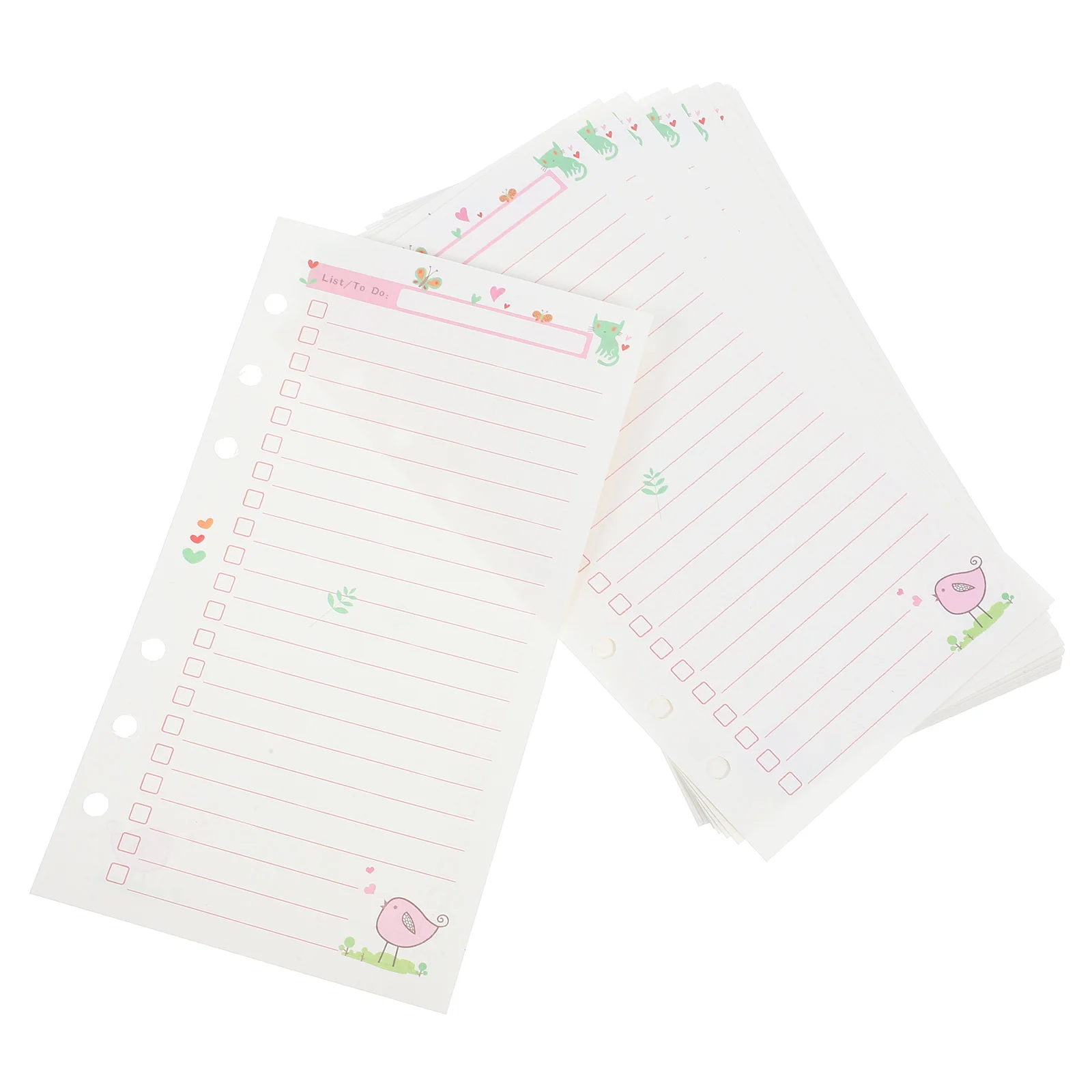 

Refillable Planner Binder A6 Size Thick Paper Notepad Refills Six Holes Universal Loose Leaf Notebook Paper For Students Writing