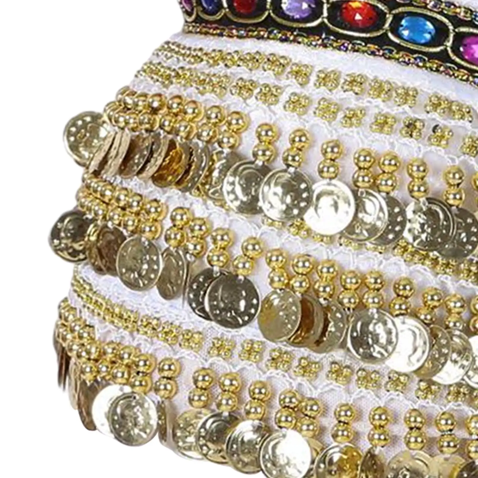 Belly Dance Hip Scarf Waist Chain Dress Clothes Sequin Tassel Skirt Bellydance Hip Belt for Club Nightclub Rumba Party Dancer