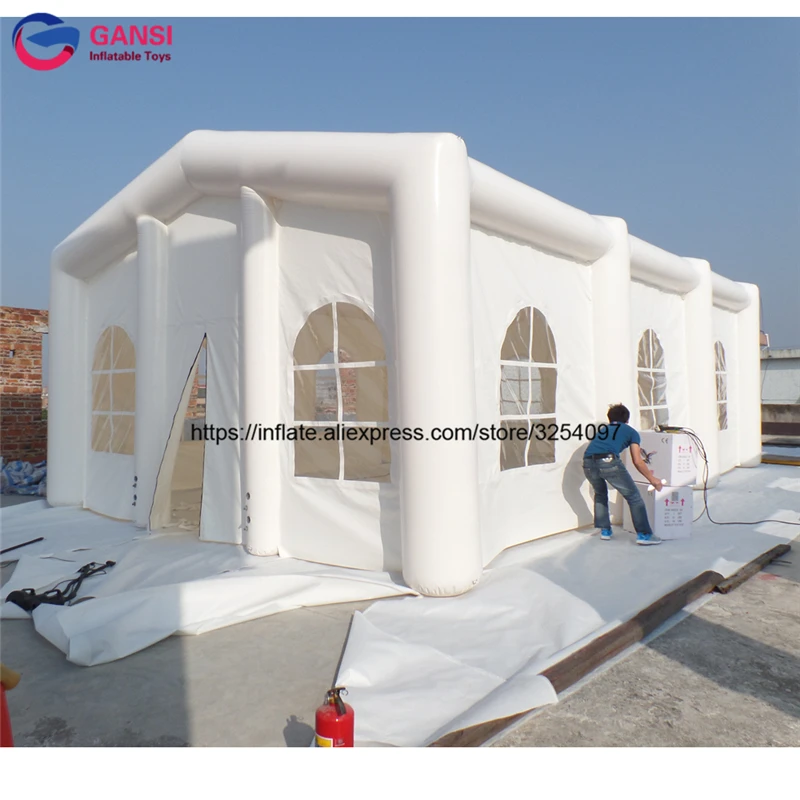 Outdoor Inflatable Wedding Event Party Tent White Inflatable Wedding Tunnel Canopy House With Blower