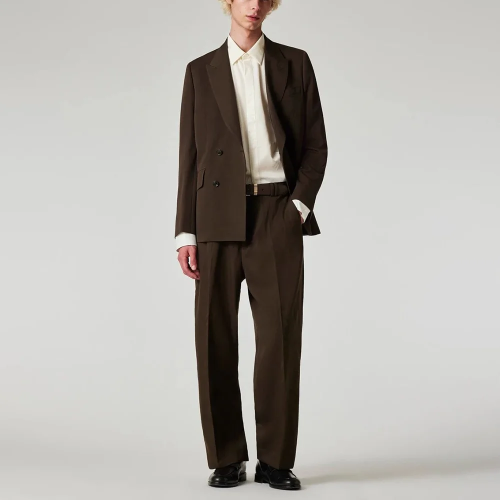 

Мужской костюм, комплект для свадьбы, жениха, повседневные стильные костюмы из 2 предметов для мужчин, премиум-класса, ужин, вечеринка, на заказ Traje De Hombre Elegante