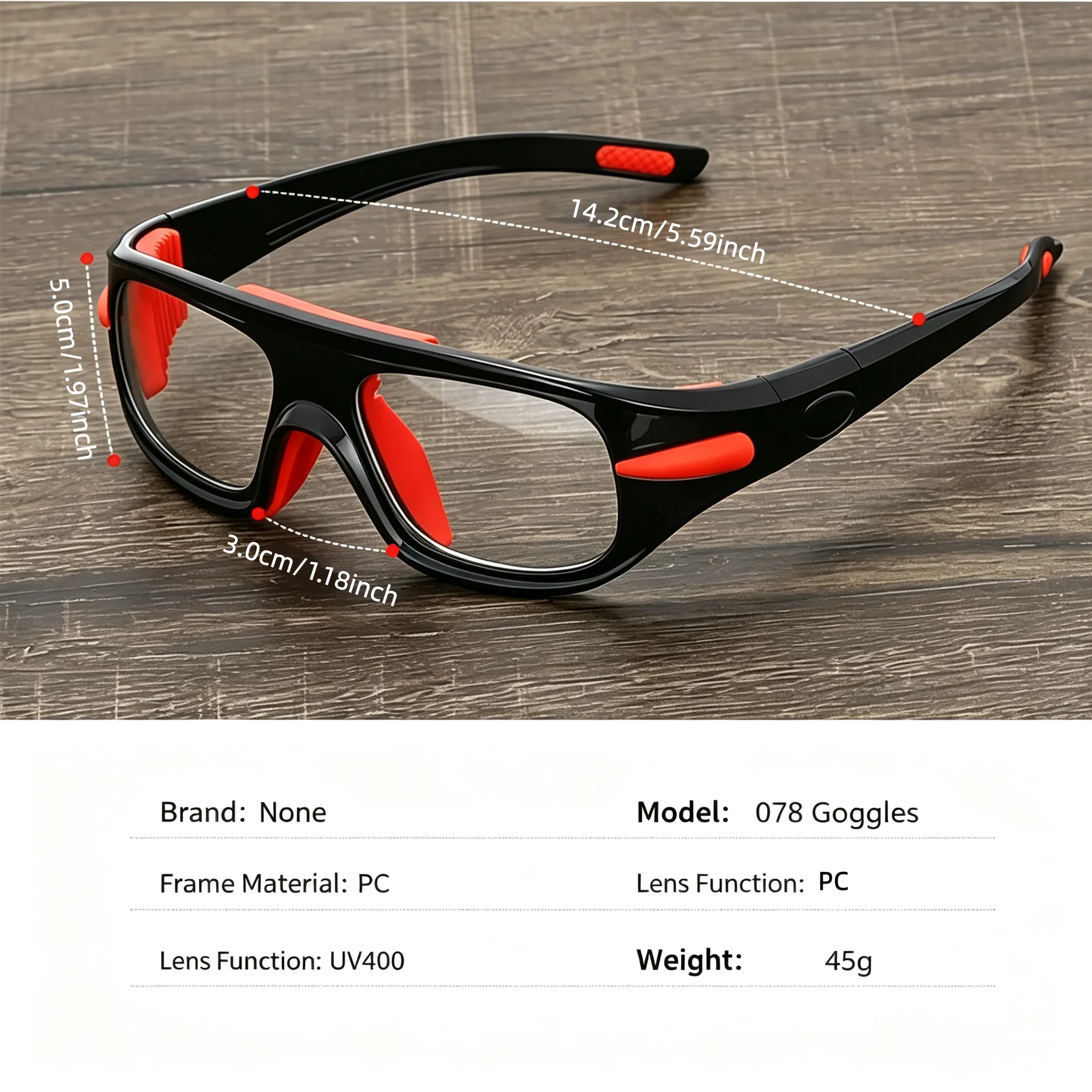 Professional Outdoor Sports Goggles Impact-Resistant Protective Eyewear for Basketball Cycling Running Hiking