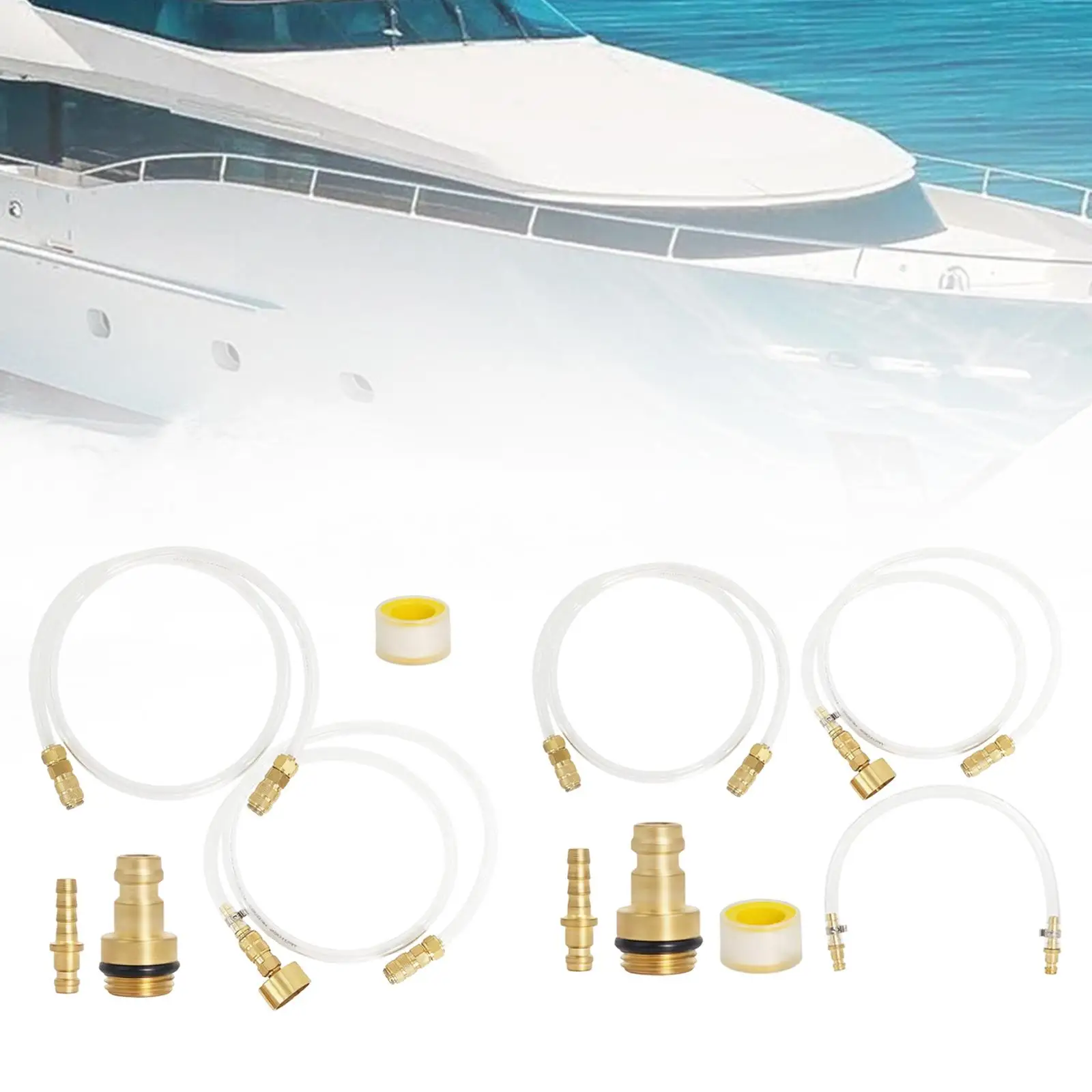 マリン油圧ステアリングキットプロフェッショナル防錆ボート交換用ブリードチューブフィラーセットフィラーキット油圧リフィルキット