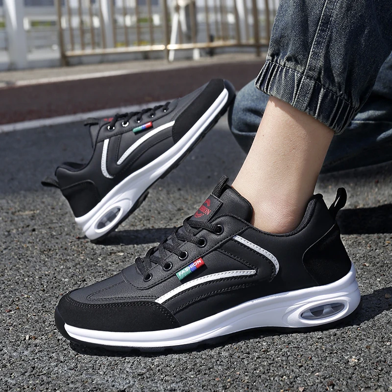 MAEDEF Buty Męskie Wodoodporne Męskie Trampki Casualowe Męskie Buty Sportowe ze skóry PU Komfortowe Wulkanizowane Buty Antypoślizgowe Trampki dla Mężczyzn