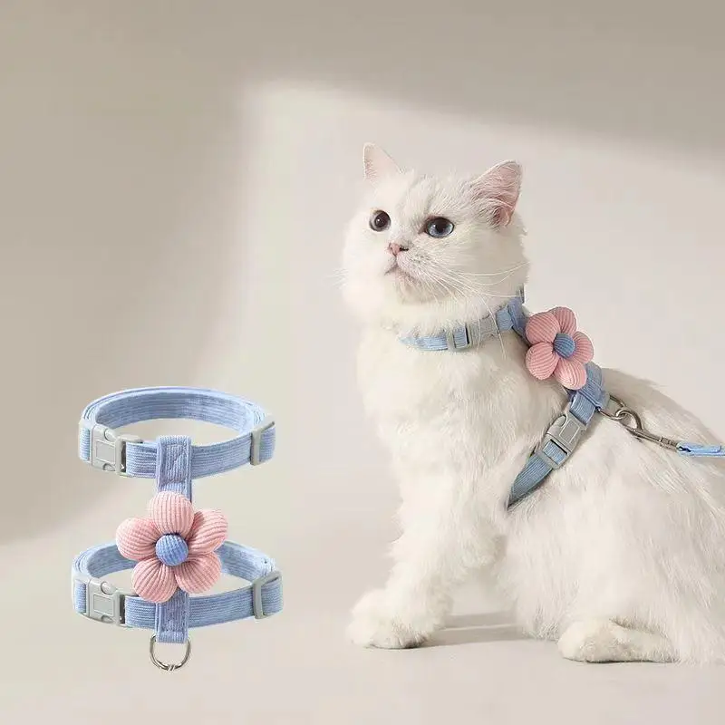 Adjustable Cat Harness And Leash Set For Small Dogs And Kittens_voghion.com