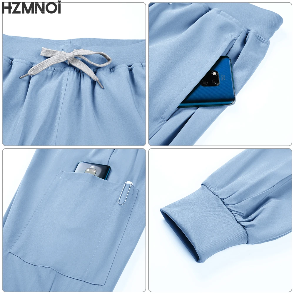 Uniformes de gommage d'hôpital extensible infirmière médicale gommages ensembles d'uniformes haut à manches courtes + pantalon pharmacie toilettage pour animaux de compagnie articles de soins infirmiers