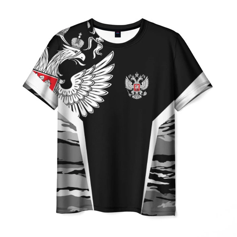 Russia Stavropol 3d Printed T-shirt Men's Streetwear Fashion Short Sleeve T Shirts National Emblem Pattern 2024 Casual Tee Top image 2