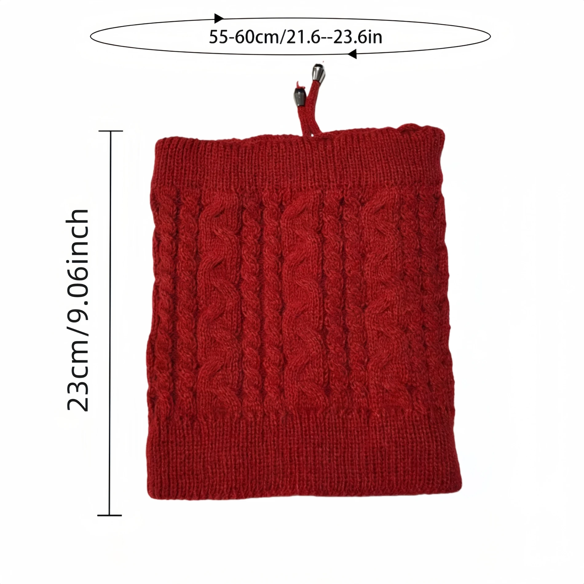 Mehrzweck-Set mit gestrickter Wintermütze und Schal | Warme Thermo-Mütze, Halswärmer, Ski-Gesichtsbedeckung für Damen und Herren, Outdoor, kaltes Wetter – Detail 11