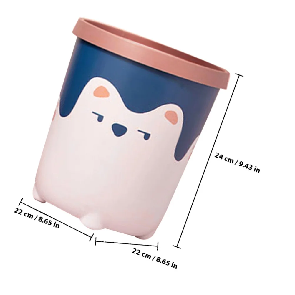 لطيف الكرتون سلة المهملات غرفة نوم صغيرة الحمام سلة المهملات للمنزل المطبخ الحضانة سلة المهملات المحمولة المنظم