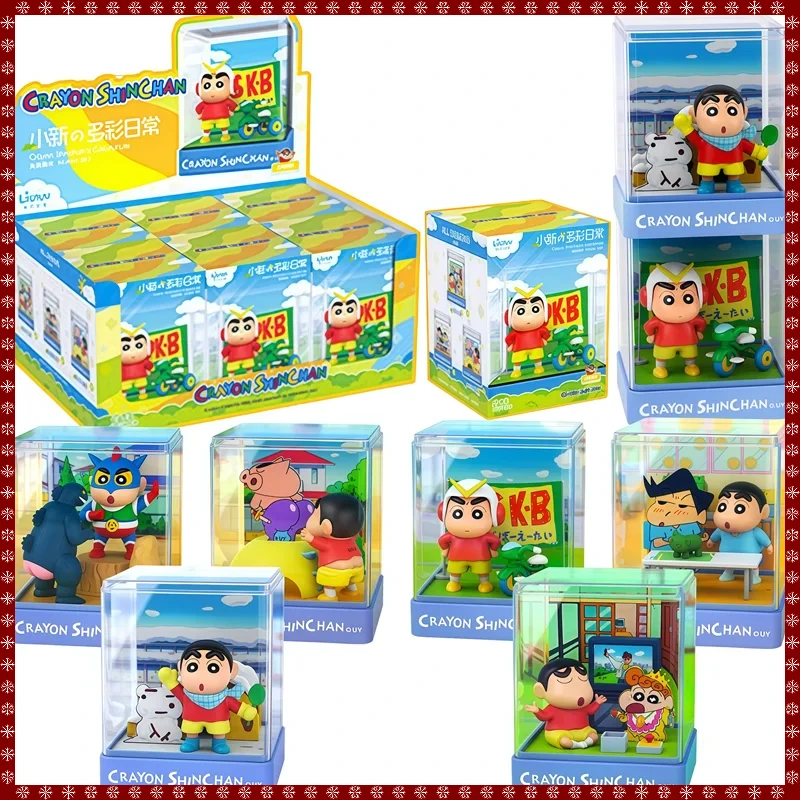 

Crayon Shin-Chan Action Kamen‌ Kazama Tōru Bochan Anime Figure Model Doll Colorful Daily Iife Micro Scene Blind Box Toys Gifts