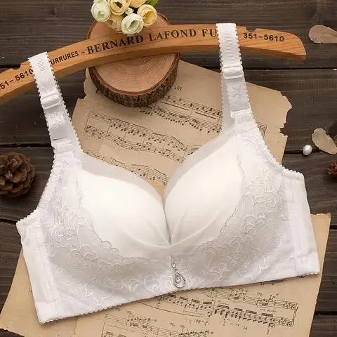 Sexy Gathered Mid-thick Small Bust Bras Adjustable Wireless Bra Prevent Sagging Nipple Lifted Upscale Seamless Lingerie